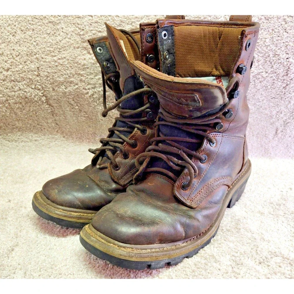 Rocky Boots Men’s 9M Brown Waterproof Logger ASTM Electrical Hazard Work Boot